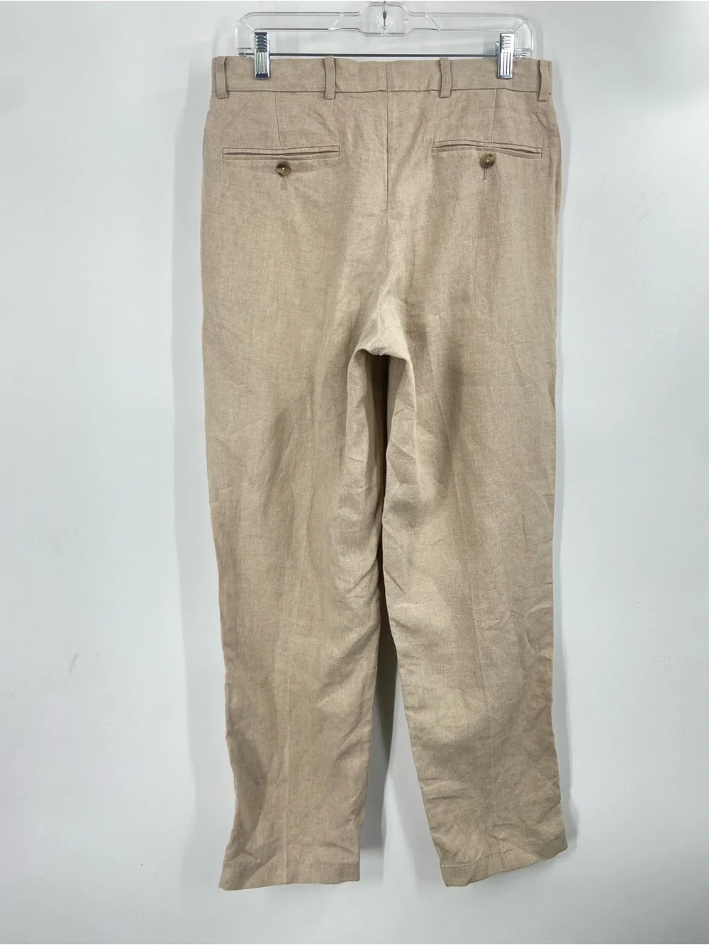 Eddie Bauer Men's Beige Linen‎ Blend Dress Pants
